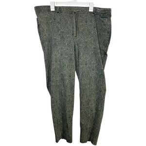 J.Jill Green Paisley Straight Leg Pants Cotton Comfy Lounge Size XL